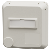 MENNEKES  Cepex panel mounted receptacle with labeling field, pure white 4437