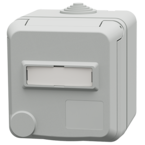 MENNEKES Cepex wall mounted receptacle with labeling field, light grey 4840