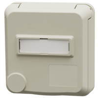 MENNEKES  Cepex panel mounted receptacle with labeling field, pearl white 4842