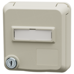 MENNEKES Cepex panel mounted receptacle SCHUKO® with lock and labeling field, pearl white 4577