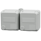 MENNEKES Double receptacle Cepex, light grey 4419