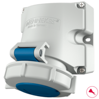 MENNEKES Wall mounted receptacle with TwinCONTACT 9121