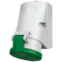 Wall mounted receptacle with TwinCONTACT