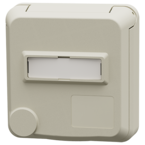 MENNEKES Cepex panel mounted receptacle SCHUKO® with labeling field, pearl white 4574