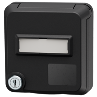 MENNEKES  Cepex data port receptacle with lock and labeling field, deep black 4645