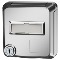 MENNEKES  Cepex data port receptacle with lock and labeling field, white aluminum 4626