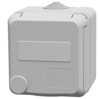 MENNEKES  Cepex grounding-type panel wall receptacle, light grey 4500