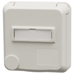 MENNEKES Cepex panel mounted receptacle SCHUKO® with labeling field, pure white 4580