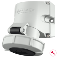 MENNEKES  Wall mounted receptacle with TwinCONTACT 9173