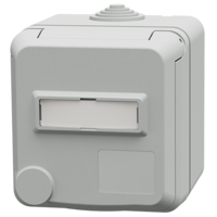 MENNEKES  Cepex wall mounted receptacle with labeling field, light grey 4835