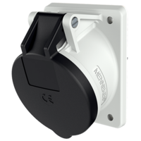 MENNEKES Panel mounted receptacle with TwinCONTACT 155