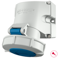 MENNEKES Wall mounted receptacle with TwinCONTACT 9151
