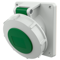 Panel mounted receptacle with TwinCONTACT