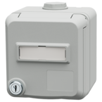 MENNEKES Cepex data mounted receptacle with lock and labeling field, light grey 4600