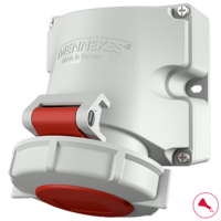 MENNEKES Wall mounted receptacle with TwinCONTACT 9122