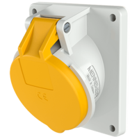 Panel mounted receptacle with TwinCONTACT