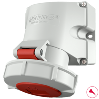 MENNEKES Wall mounted receptacle with TwinCONTACT 9182