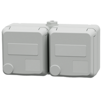 MENNEKES  Cepex double receptacle French/Belgian ground, light grey 4481
