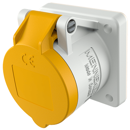 MENNEKES Panel mounted receptacle with TwinCONTACT 1337