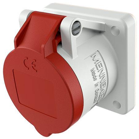 MENNEKES Panel mounted receptacle with TwinCONTACT 1351