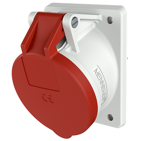 MENNEKES Panel mounted receptacle with TwinCONTACT 154