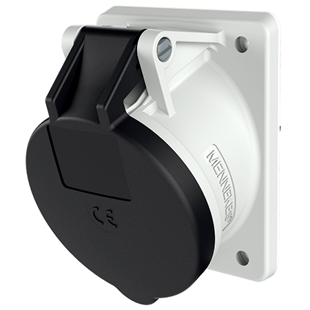 MENNEKES Panel mounted receptacle with TwinCONTACT 155