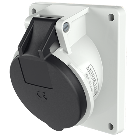 MENNEKES Panel mounted receptacle with TwinCONTACT 1639
