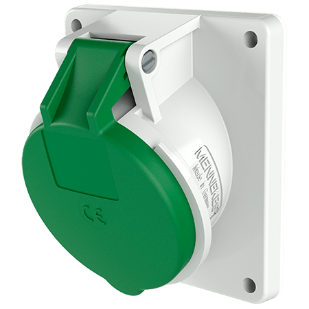 MENNEKES Panel mounted receptacle with TwinCONTACT 1640