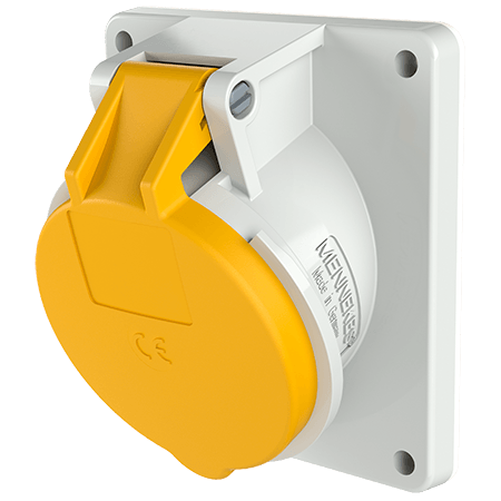 MENNEKES Panel mounted receptacle with TwinCONTACT 1642