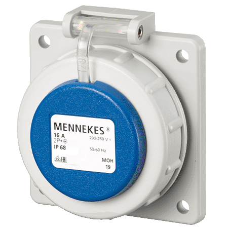 MENNEKES Grounding-type panel mounted receptacle 17081