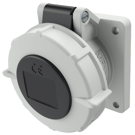 MENNEKES Panel mounted receptacle with TwinCONTACT 1713