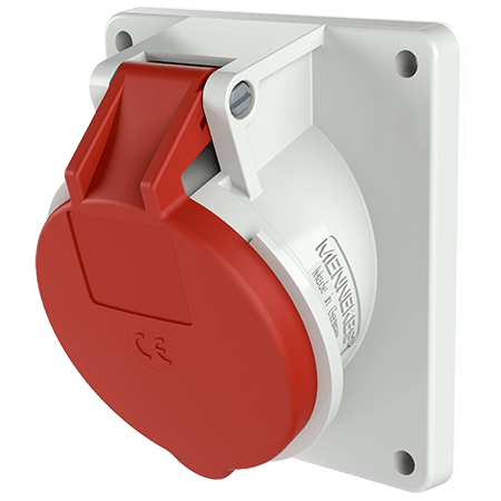 MENNEKES Panel mounted receptacle with TwinCONTACT 1735