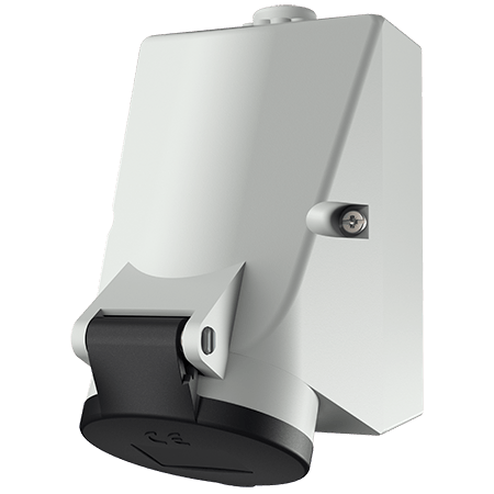 MENNEKES Wall mounted receptacle with TwinCONTACT 1752