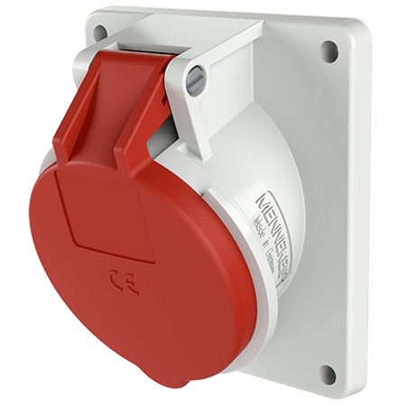 MENNEKES Panel mounted receptacle with TwinCONTACT 3473