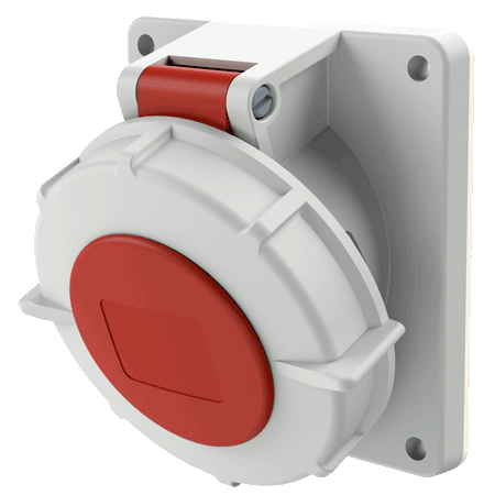 MENNEKES Panel mounted receptacle with TwinCONTACT 3485