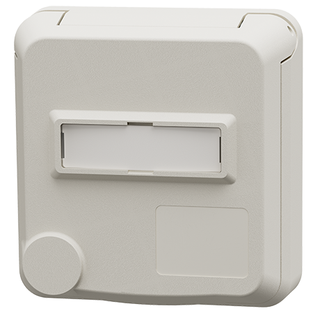 MENNEKES Cepex panel mounted receptacle with labeling field, pure white 4447