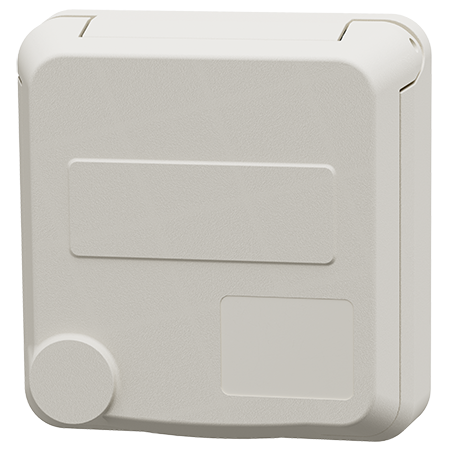 MENNEKES Cepex panel mounted receptacle, pure white 4463