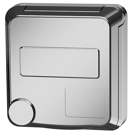 MENNEKES Cepex panel mounted receptacle, white aluminum 4478