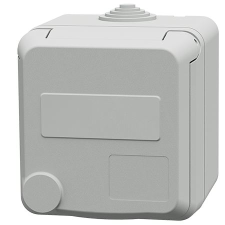 MENNEKES Cepex wall mounted receptacle SCHUKO®, light grey 4570
