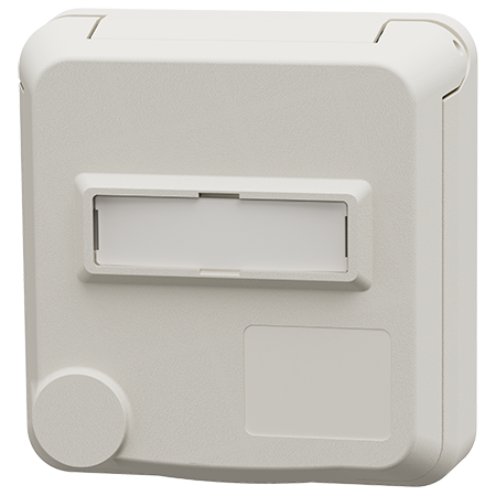 MENNEKES Cepex panel mounted receptacle SCHUKO® with labeling field, pure white 4580