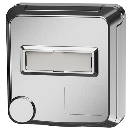 MENNEKES Cepex panel mounted receptacle, white aluminum 4845ME