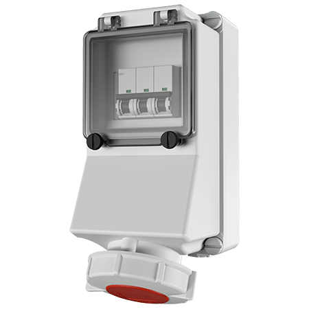 MENNEKES Wall mounted receptacle with TwinCONTACT 7146