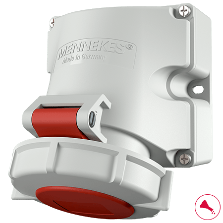 MENNEKES Wall mounted receptacle with TwinCONTACT 9106