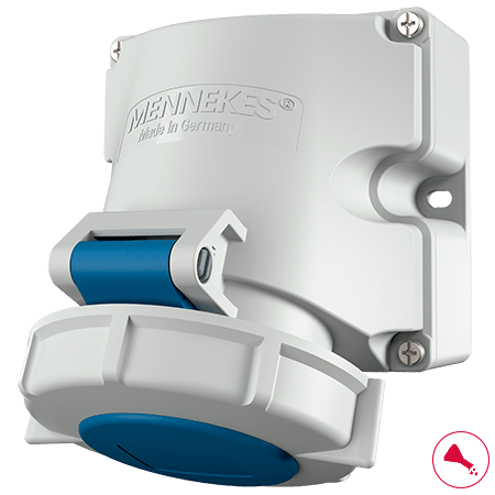 MENNEKES Wall mounted receptacle with TwinCONTACT 9121