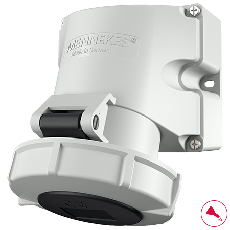 MENNEKES Wall mounted receptacle with TwinCONTACT 9173